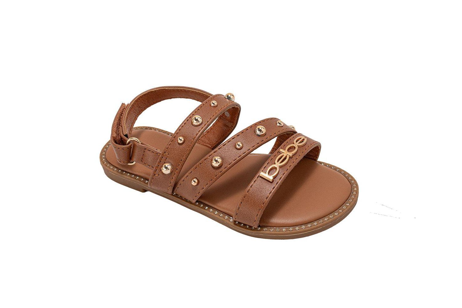 Little Girls fashion Sandals with Dome Stud Logo hw