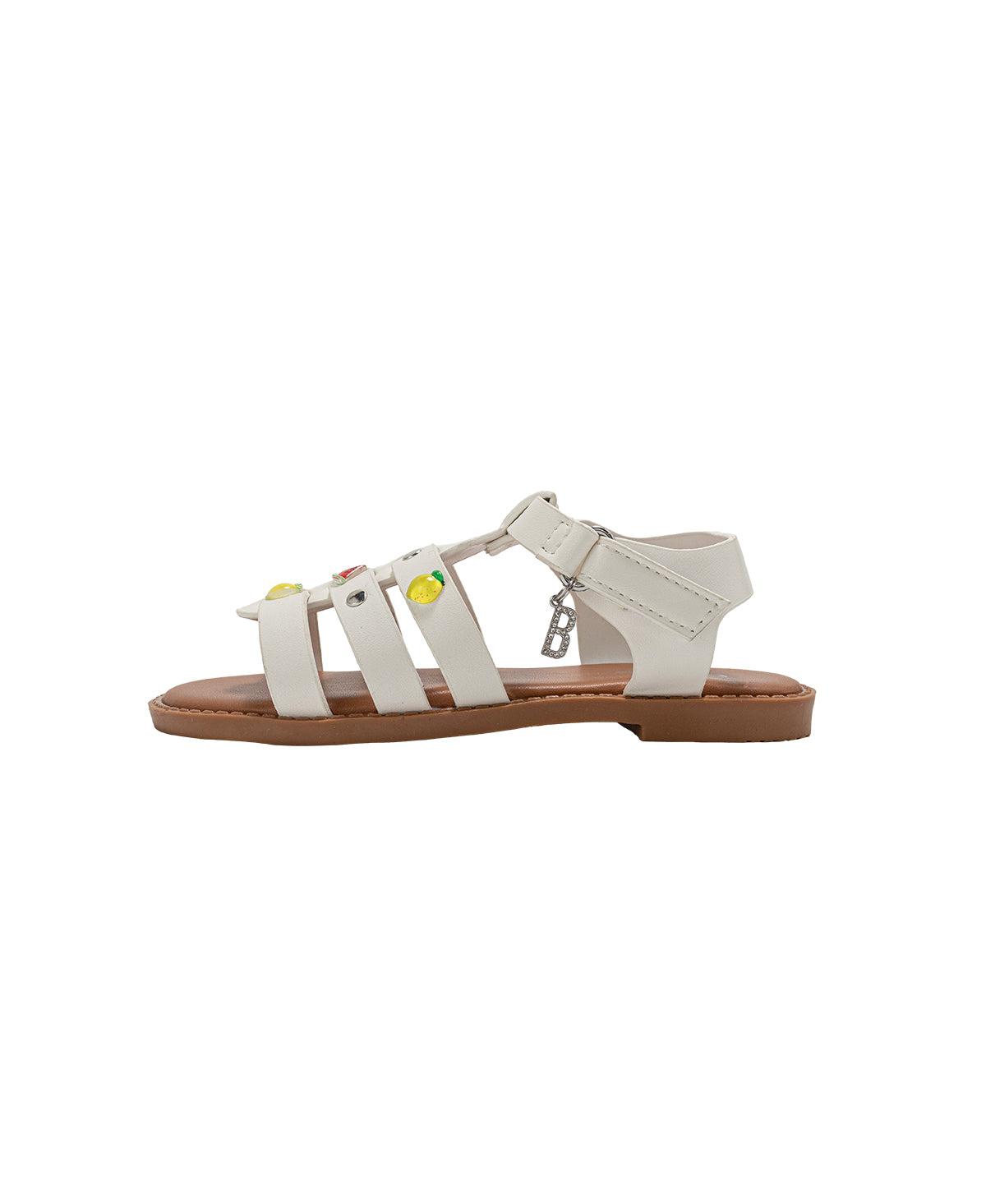 Bebe Girls Girl's Fashion Sandals – Comfy Dressy Shoes with Fruit Accents, Studs