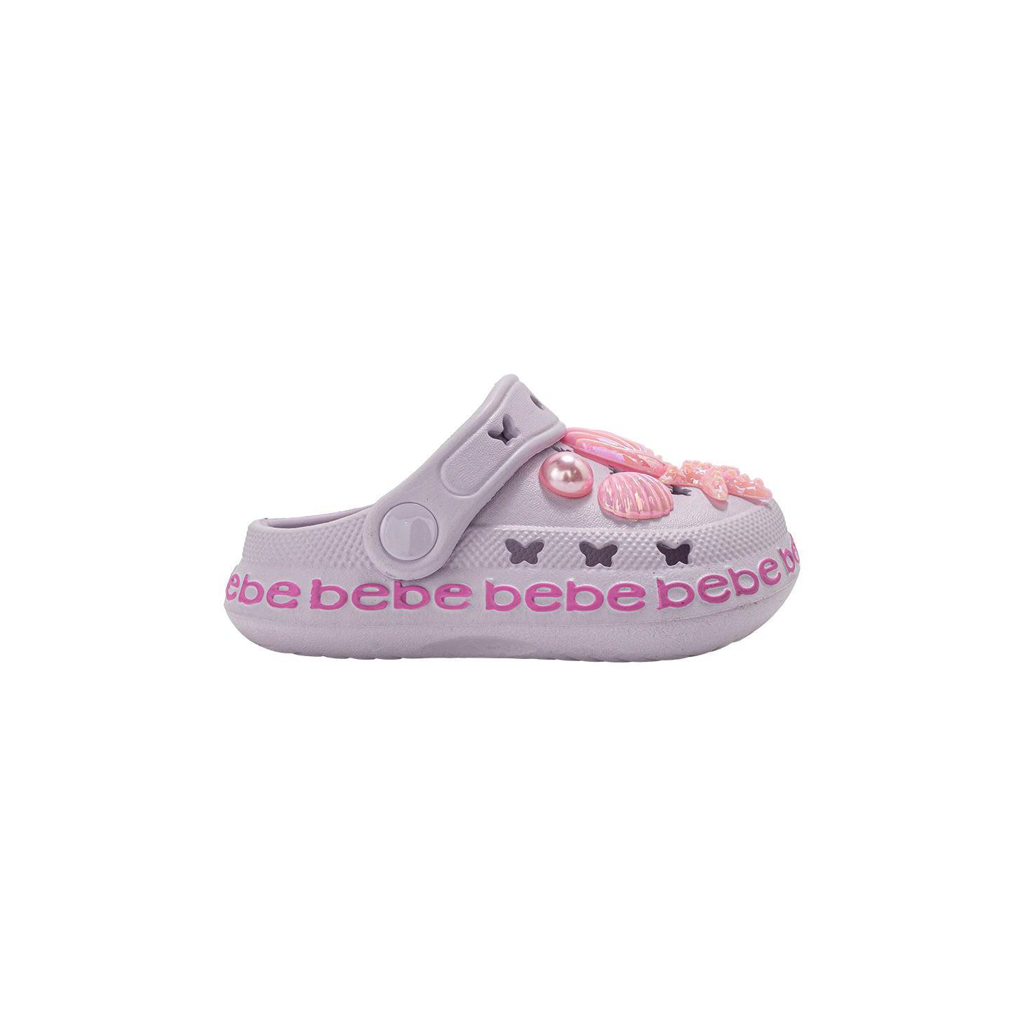 Сабо Bebe Lightweight EVA Clogs - Slip - On Comfy Shoes with Sea Life Charms для девочек, цвет: Лавандовый — фото 2