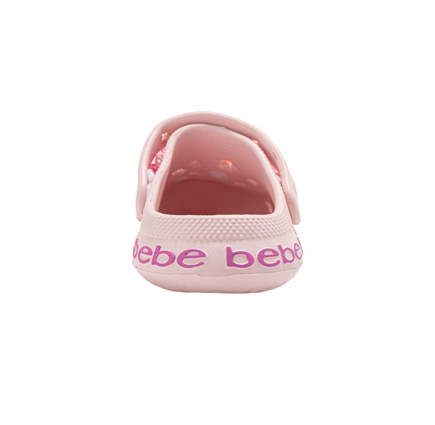 Little Girls Lightweight EVA Clog with Chain with Logo Grosgrain Ribbon and Charms