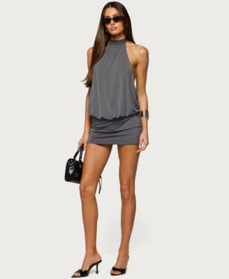 Women's Saraya Backless High Neck Mini Dress