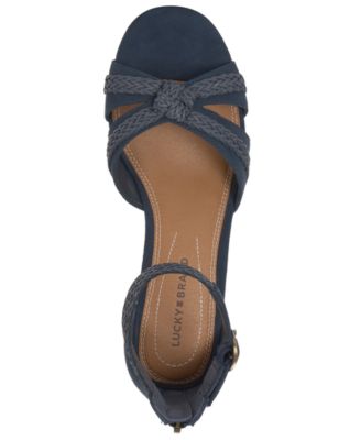 Women's Jaelah Criss-Cross Braided Wedge Sandals
