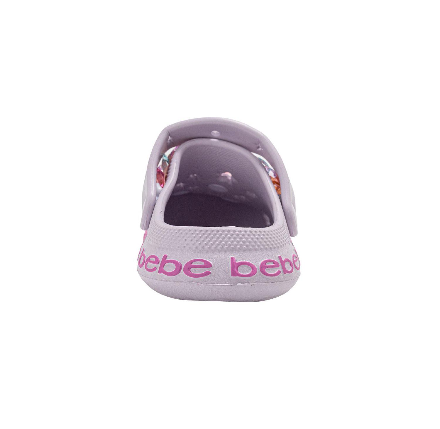 Little Girls EVA Clog with Chain with Logo Grosgrain Ribbon and Charms