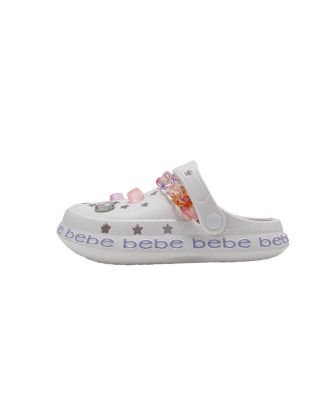 Little Girls EVA Clog with Chain with Logo Grosgrain Ribbon and Charms