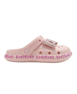 Little Girls EVE Lightweight Clogs - Slip - On with Rhinestone Covered Bow