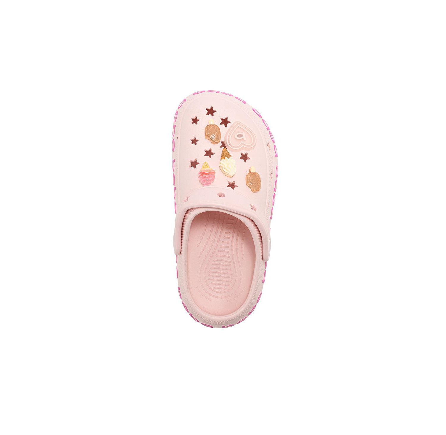 Girls EVA Slip - On with Treat and Logo Charms Clogs