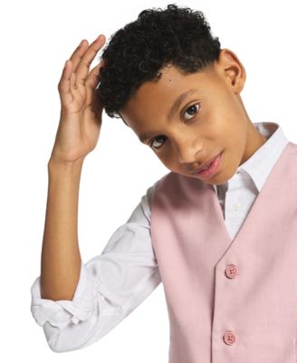 Boys' 8-20 Long-Sleeve Stretch Dobby Check Dress Shirt