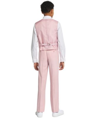 Boys' 8-20 Long-Sleeve Stretch Dobby Check Dress Shirt