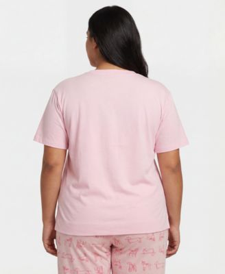 Plus Size Short-Sleeve Boxy Sleep T-Shirt