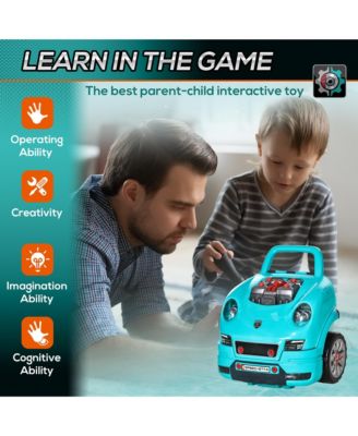 Mechanic Kids Truck Engine Toy Set, Car Service Play Set,