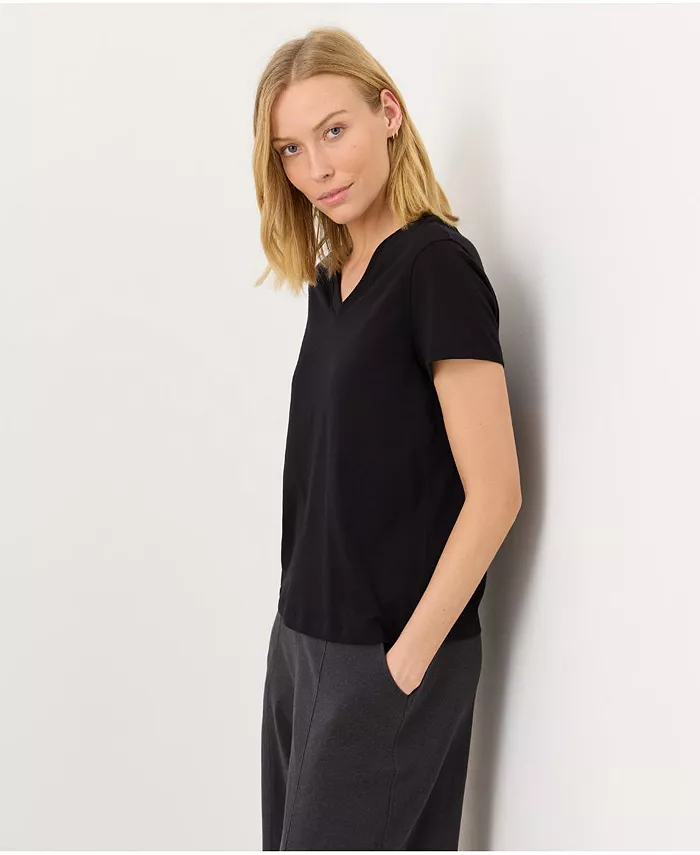 Women's Organic Cotton Softspun Essential V-Neck Tee - thumbnail 4