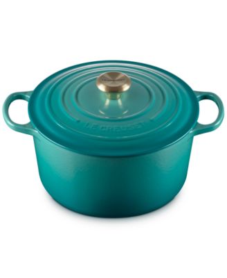 Signature Enameled Cast Iron 6.5-Quart Deep Round Dutch Oven