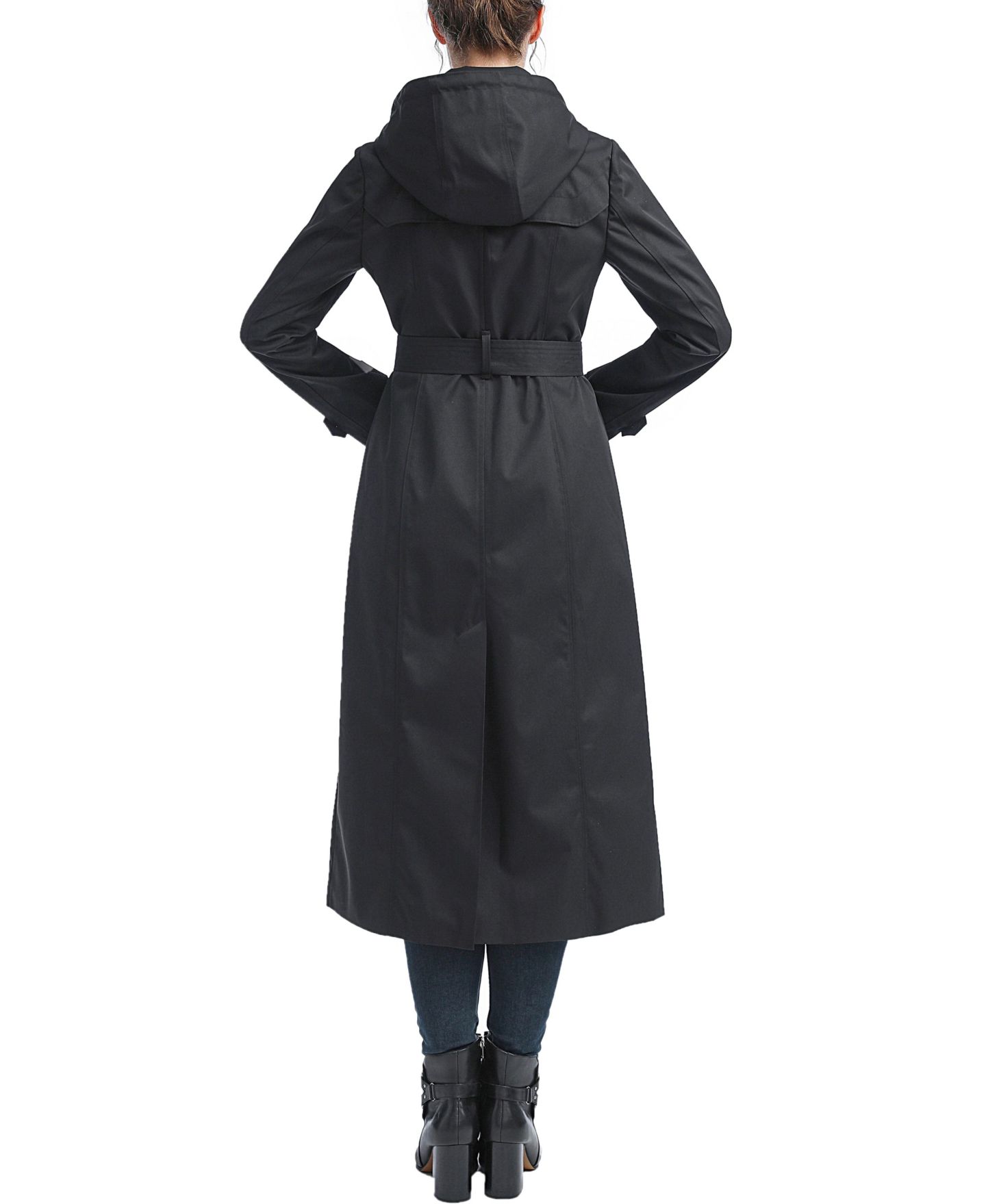 Женское пальто kimi + kai Aine Hooded Long Rain Coat, цвет: Чёрный — фото 4