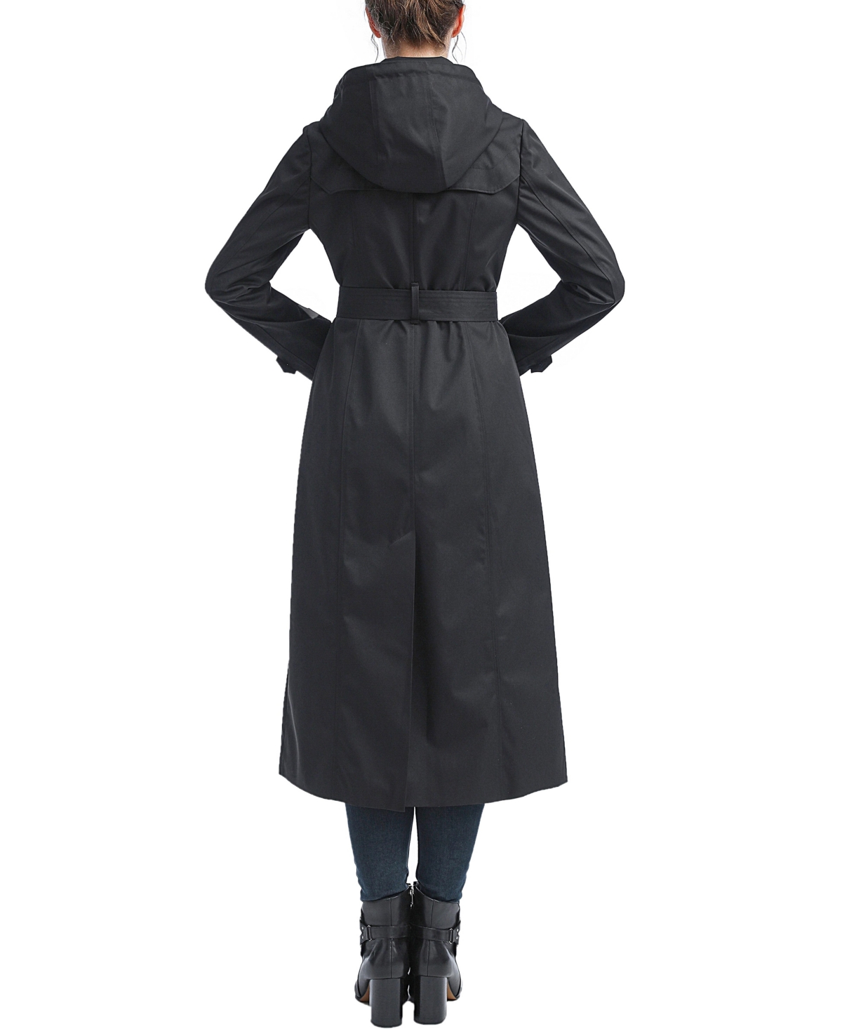 kimi + kai Women's Aine Hooded Long Rain Coat