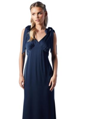 Women's Satin Back Maxi Bridesmaid Dress