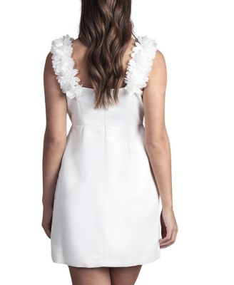 Women's 3D Floral Bardot Bridal Mini Dress