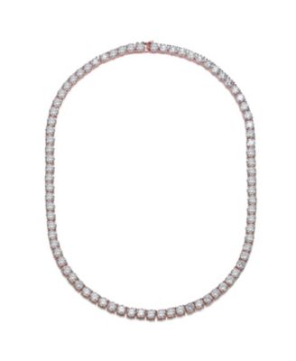 Elegant 4MM Clear Cubic Zirconia 17" Tennis Necklace