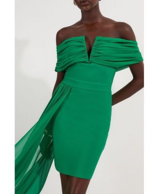 Women's Figure Form Bandage Knit Bardot Dress