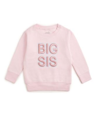 Toddler Girls Sis Embroidered Patch Sweatshirt