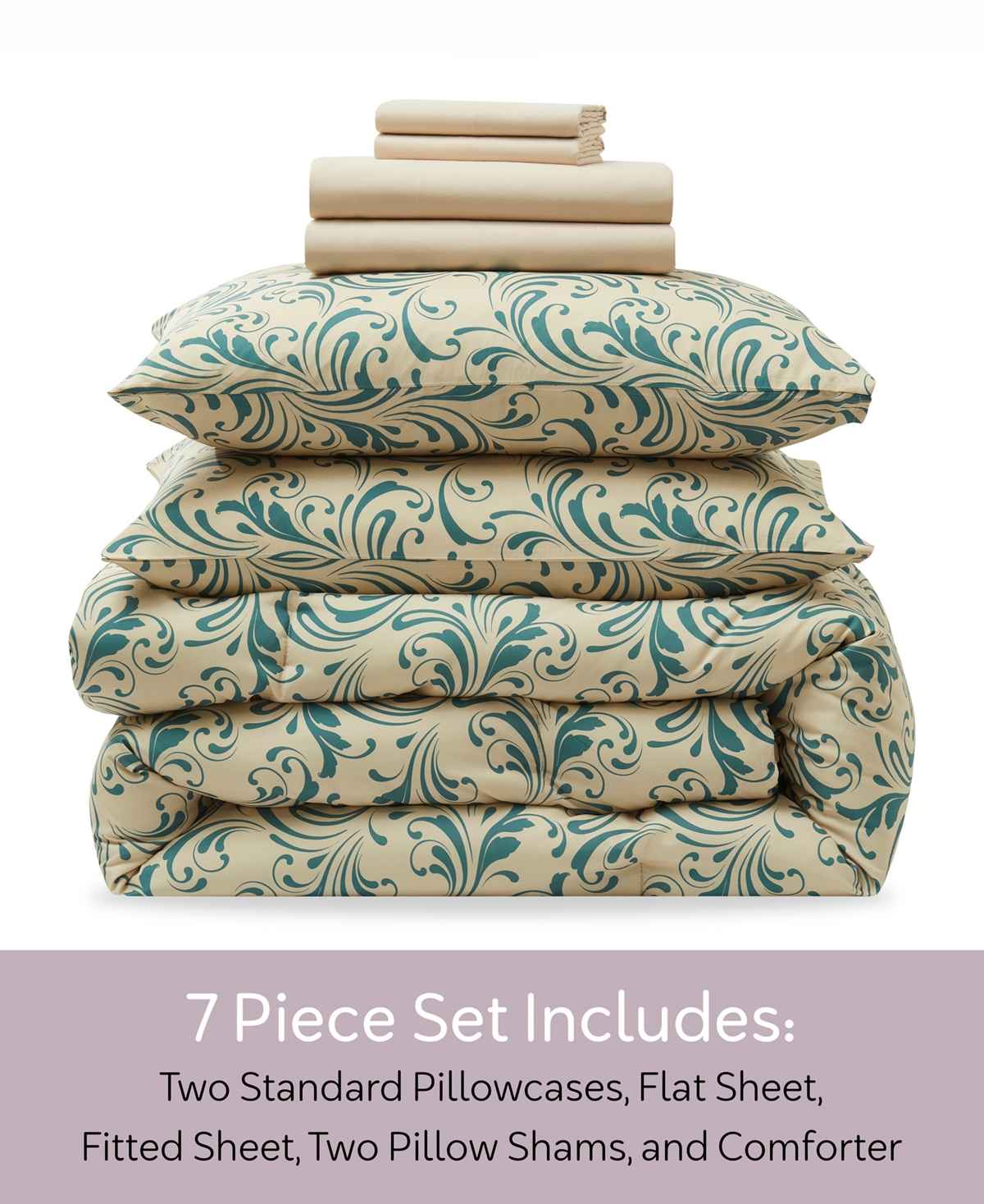 Nestl Luxury Soft Biomorphic Design -Pc. Comforter Set