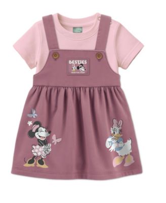 Baby Girls' Minnie Mouse & Daisy Short-Sleeve T-Shirt and Jumper, 2-Piece Set