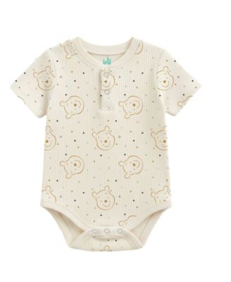Baby Boys' or Baby Girls' Winnie the Pooh Short-Sleeve Bodysuit, 3-Pack