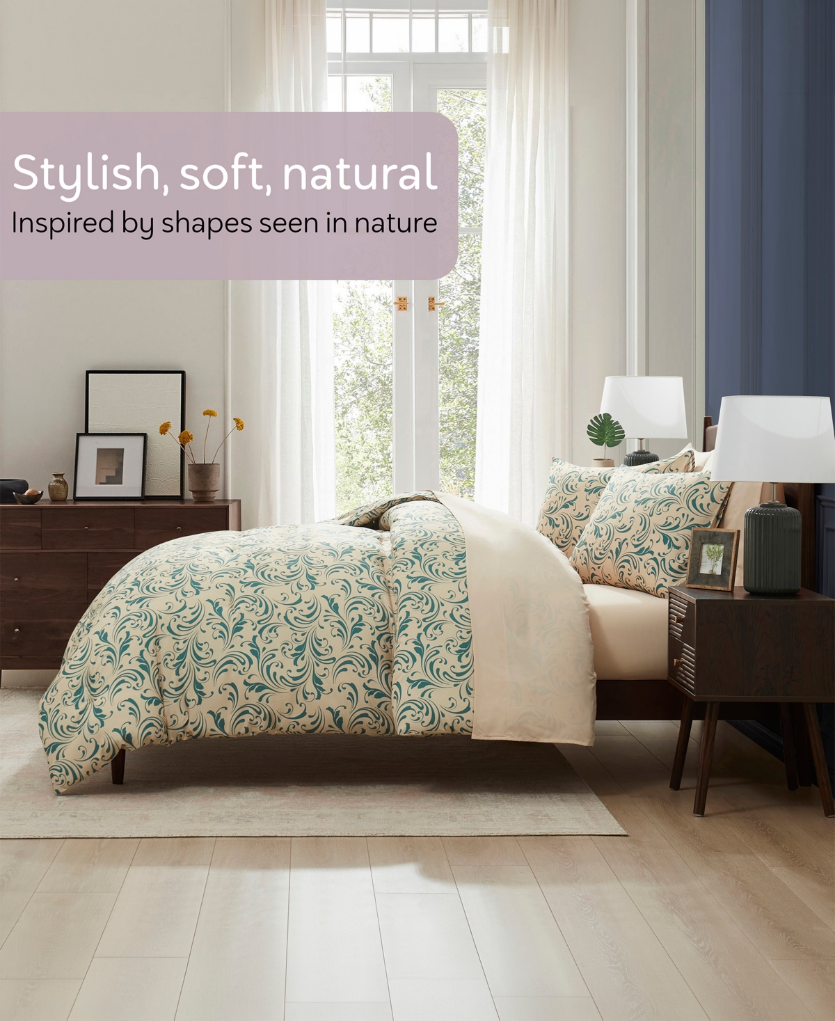 Nestl Luxury Soft Biomorphic Design -Pc. Comforter Set