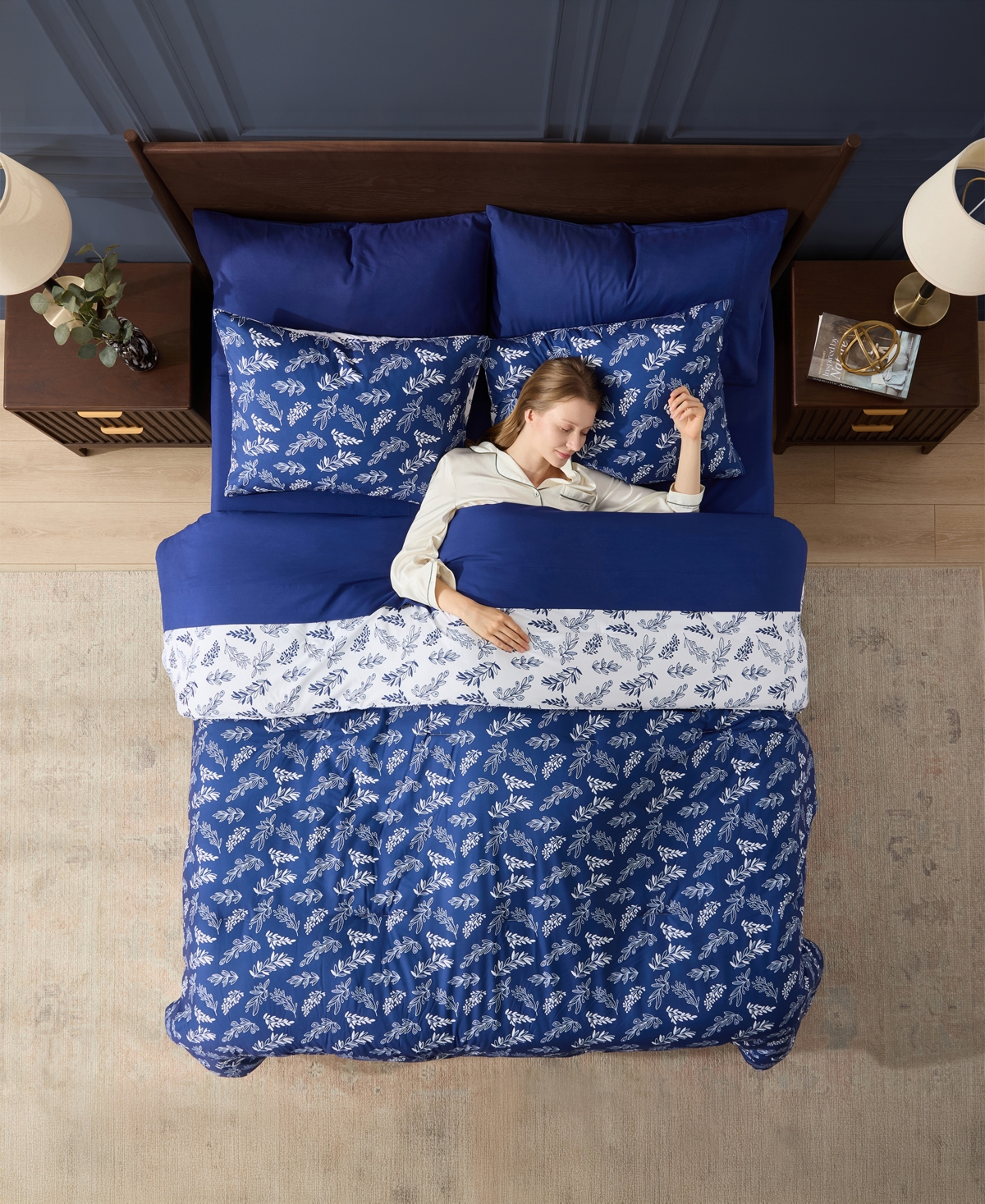 Nestl Luxury Soft Botanical Design 7-Pc. Comforter Set