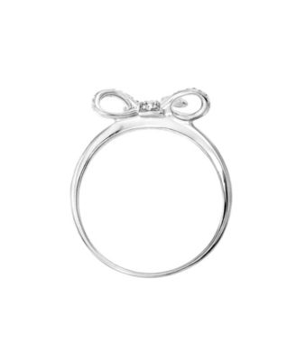 Cubic Zirconia Pave Bow Ring 