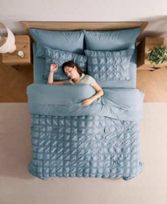 Luxury Soft Seersucker Design 7-Pc. Comforter Set, Queen