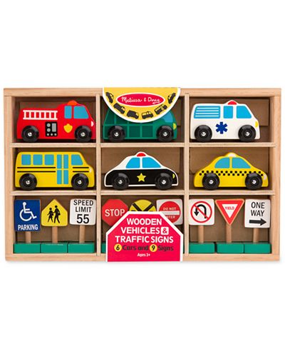 melissa and doug wooden stamp set vehicles