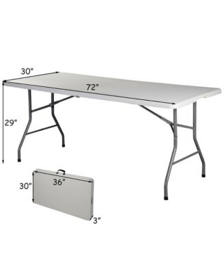 Outdoor Camping Table Set Folding Picnic Long Table with 2 Bench Seats