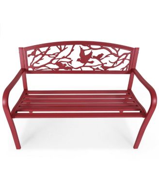 Patio Garden Bench Park Yard Outdoor Furniture Cast Iron Porch Chair