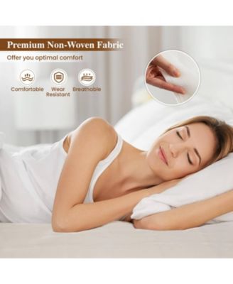 76” x 54” Full Size Heated Mattress Pad with 9 Heating Levels & 9H Timer, Dual Controllers