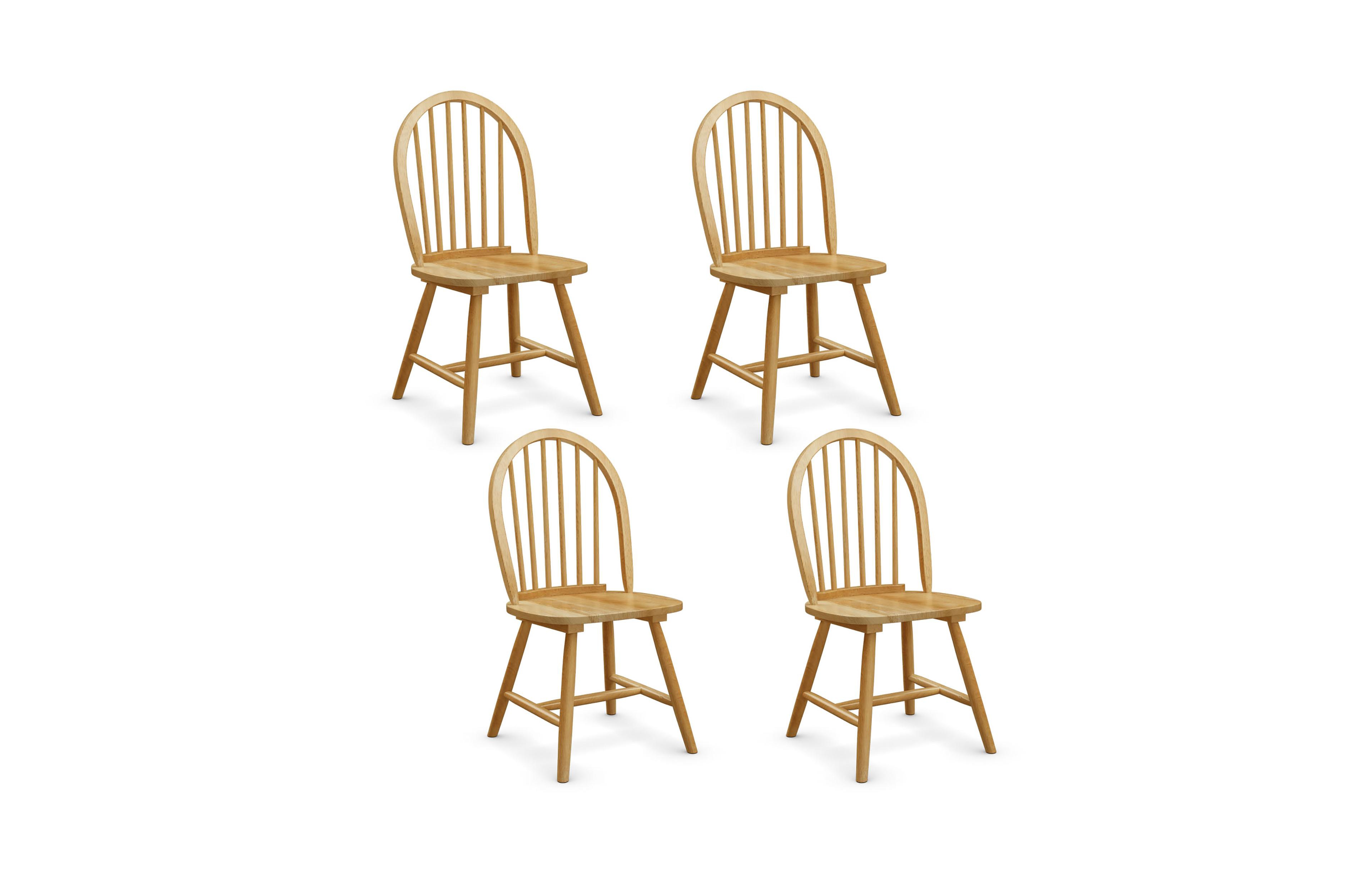 Vintage Windsor Dining Side Chair Wood Spindleback Kitchen