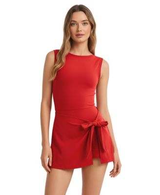 Women's Sleeveless Side-Tie Active Romper