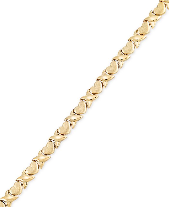 Macy's - Heart Link Bracelet in 10k Gold