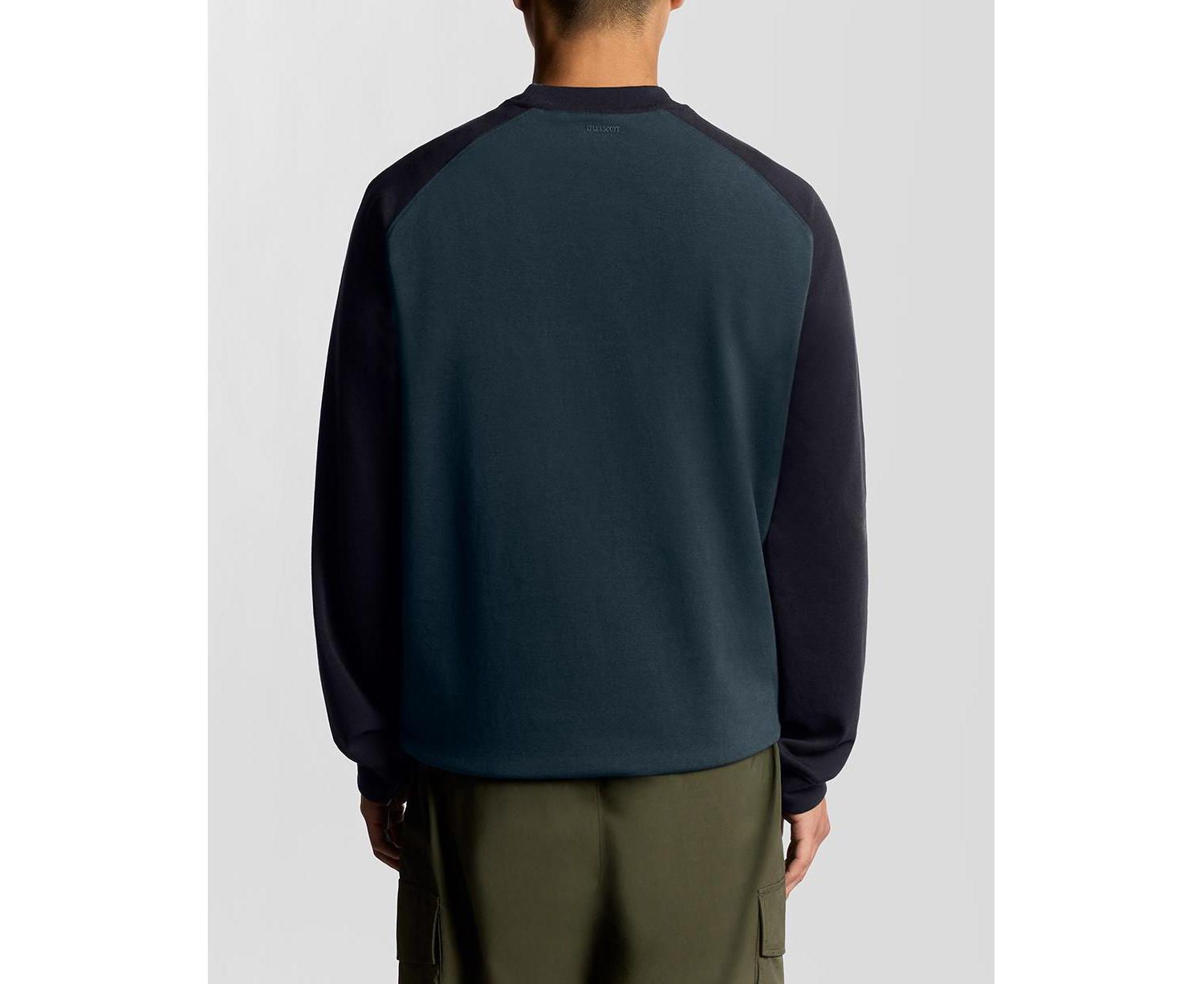 Men's Half Raglan Hybrid Long Sweatshirt