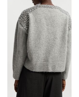 Women's Embellished Trim Cosy Knit Jumper