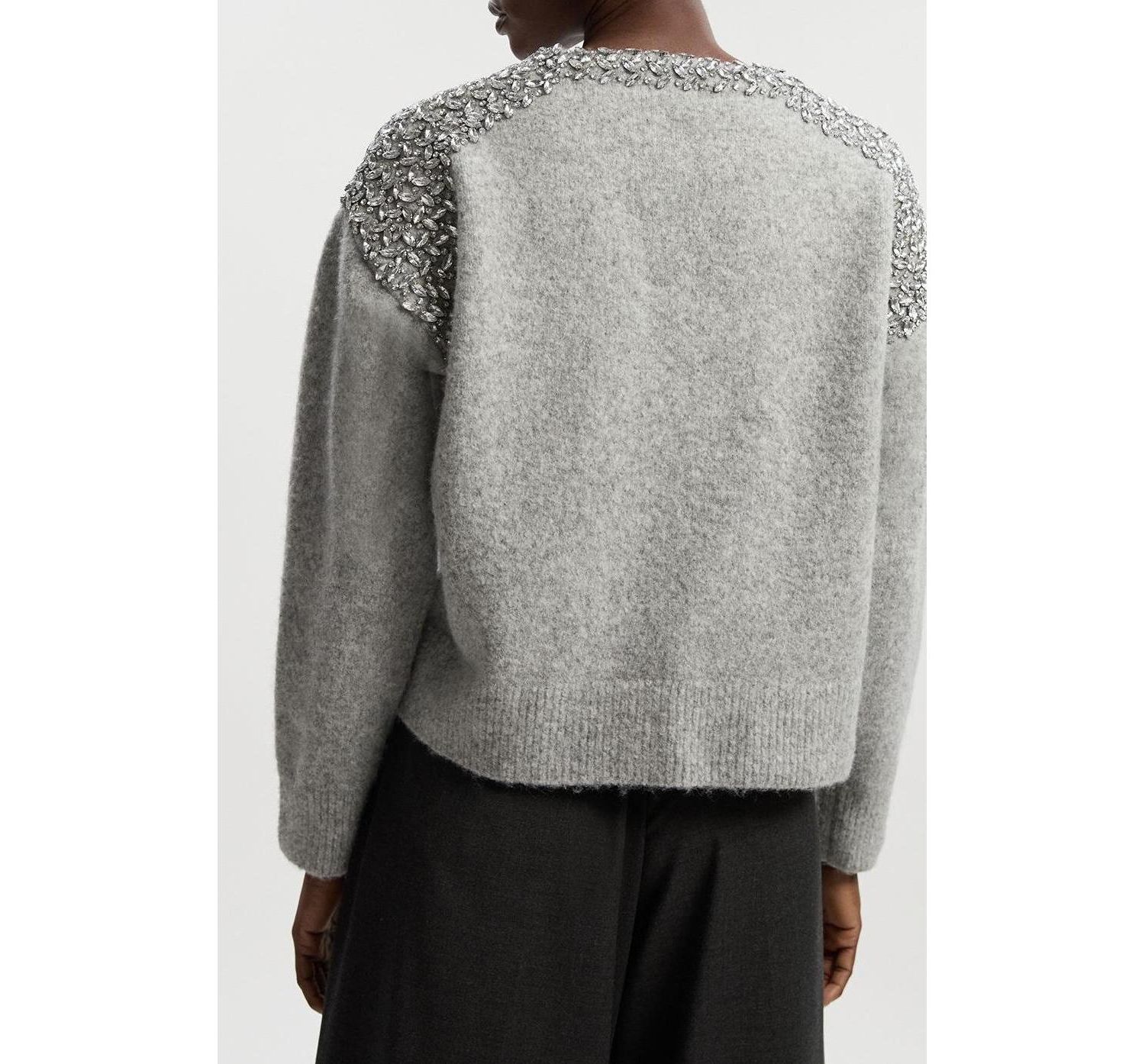 Women's Embellished Trim Cosy Knit Jumper