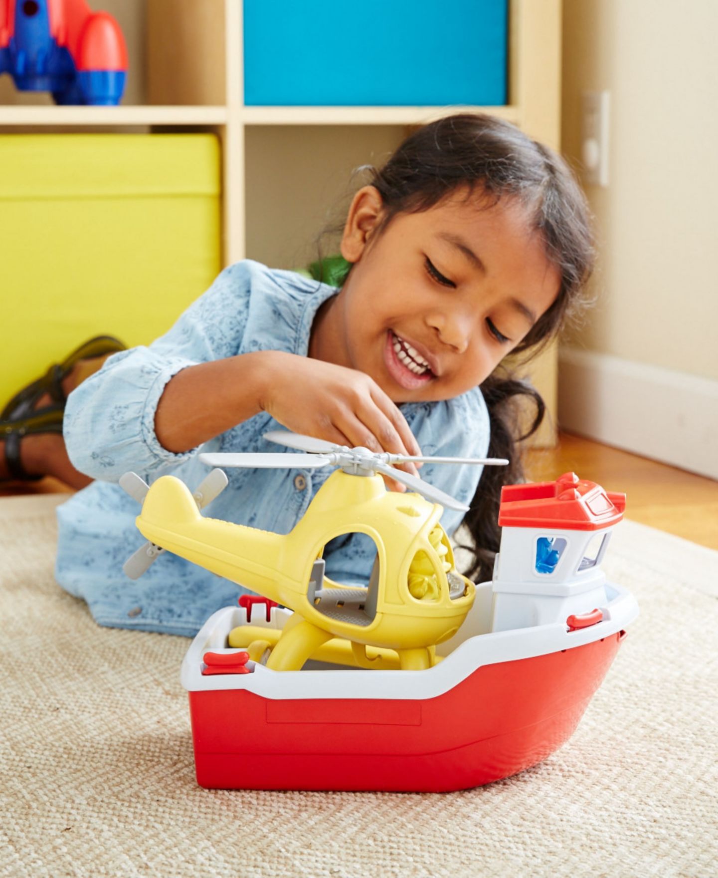 Детская игрушка Green Toys Rescue Boat Helicopter — фото 3