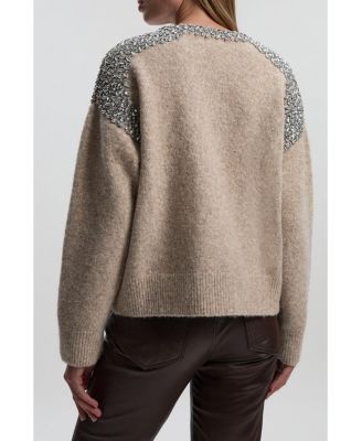 Women's Embellished Trim Cosy Knit Jumper