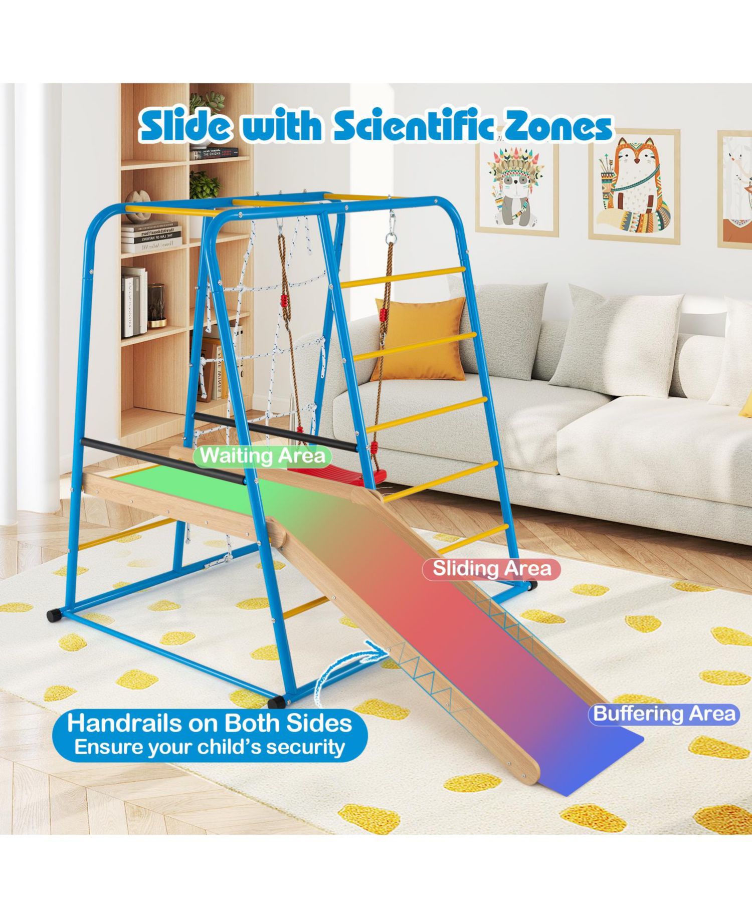 6-in-1 Indoor Jungle Gym, Ages 3+