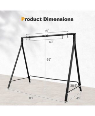 Patio Metal Swing Stand with A-Frame Structure