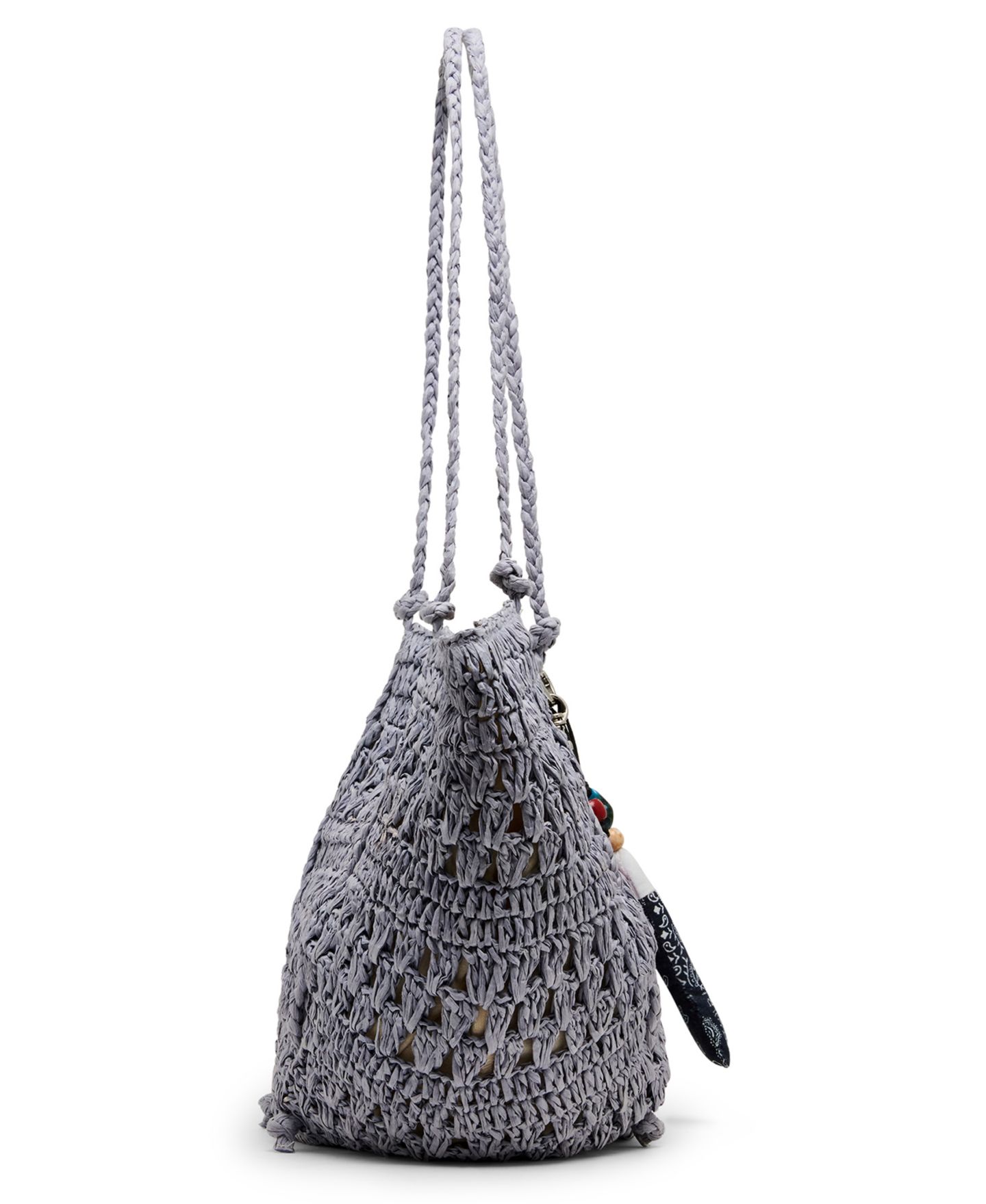 Женская сумка Steve Madden Tydes Raffia Extra Large, цвет: Светлый синий — фото 5