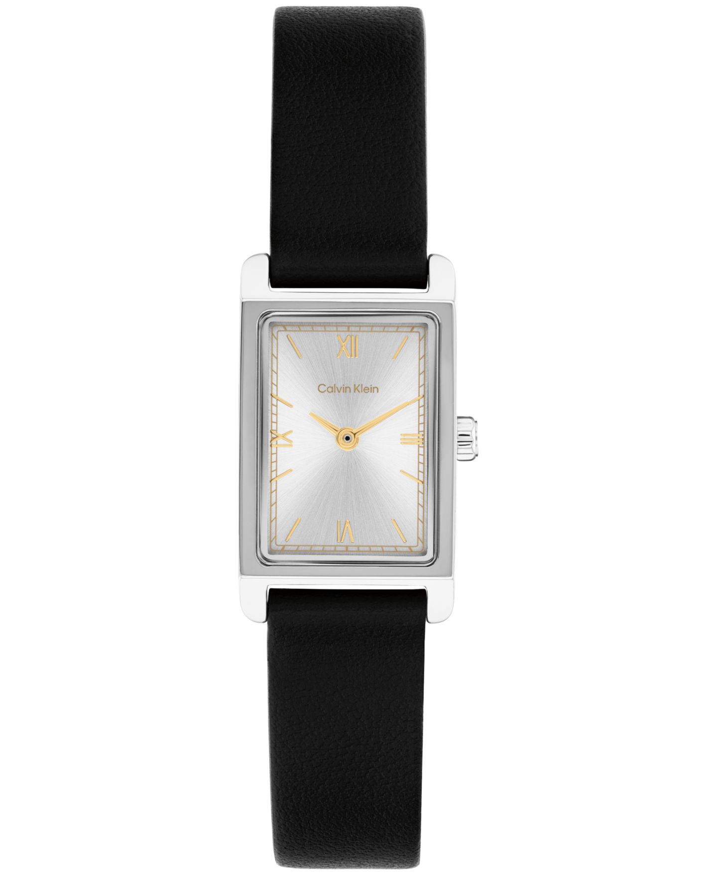 Женские часы Calvin Klein CK Light Black Leather Strap Watch, 16mm — фото 1