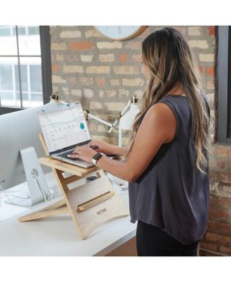 High Rise Acacia Wood Laptop Riser