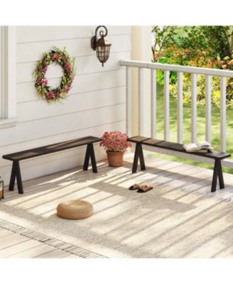 Outdoor 3-Seat Bench with 800 lbs Bearing Capacity