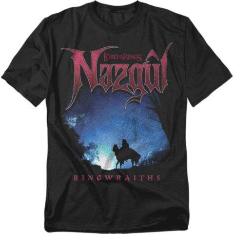 Мужская футболка Lord Of The Rings Nazgul Ringwraith Silhouette, цвет: Чёрный