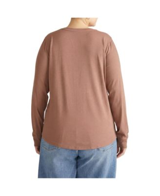 Women's Plus Size Long Sleeve Tee